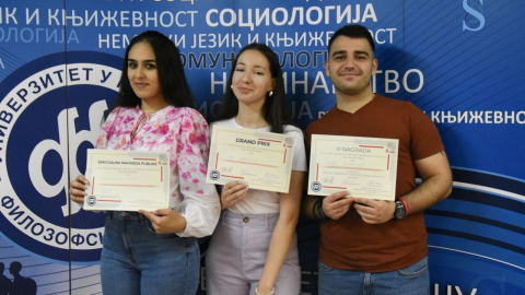 Niške dobitnice i dobitnik nagrada; Foto: SDL redakcija/ Anđela Jeremić